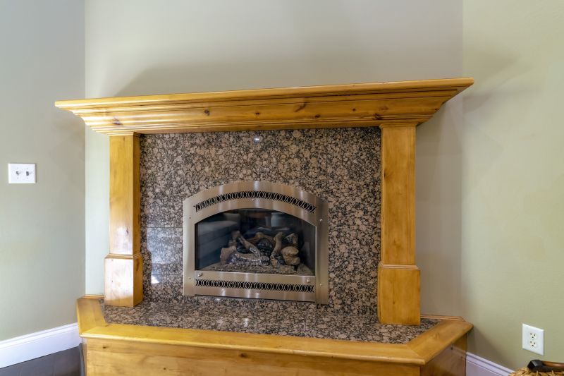 Fireplace with Granite Mantel